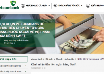 Nhận tiền từ nước ngoài qua thẻ ATM Vietcombank có được không?