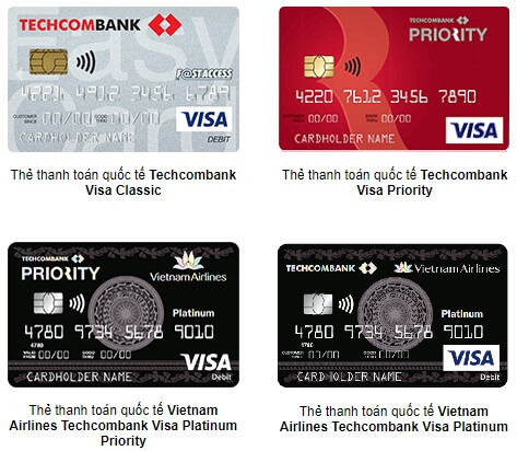 Cac-hang-the-visa-debit-Techcombank