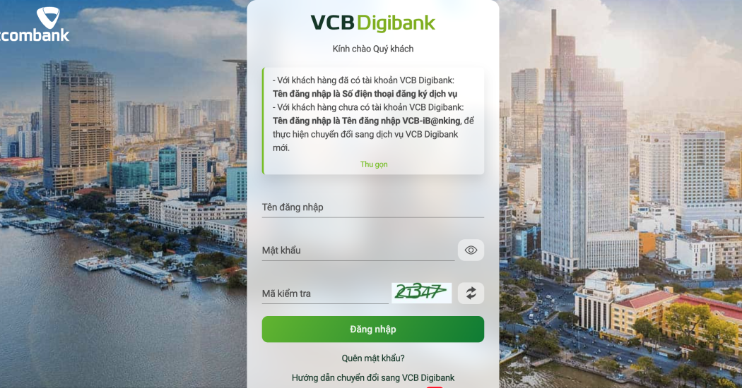 Cách chuyển tài khoản Vietcombank sang điện thoại khác