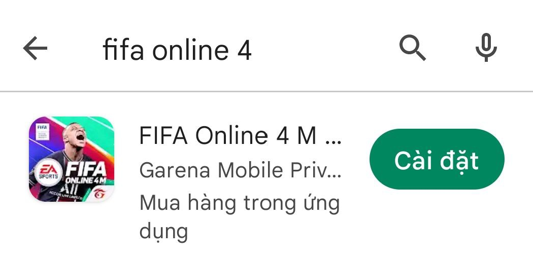 Cách tải Fifa Online 4 về điện thoại