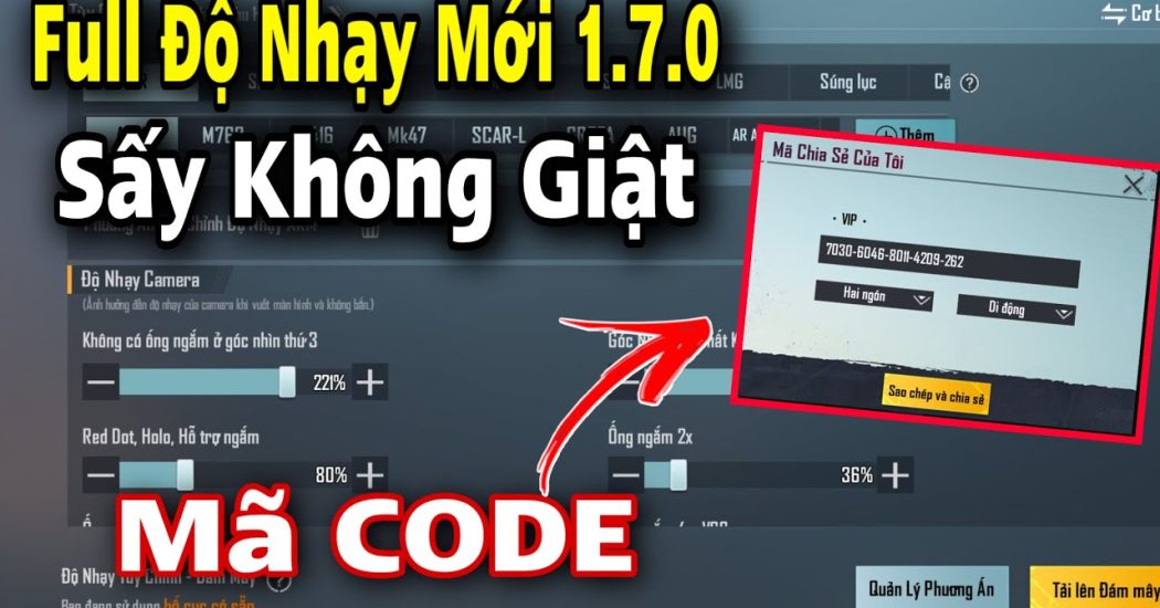 Code độ nhạy PUBG Mobile Android iPhone iOS 2,3 ngón không bị giật mới nhất 2023