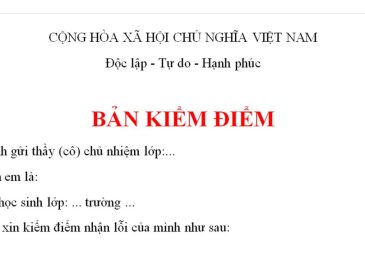 Cách viết bản kiểm điểm cấp 2: lớp 6,7,8,9 – Top 10 Mẫu ngắn gọn có sẵn