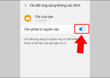 Sửa lỗi ứng dụng chưa được cài đặt File APK trên Android Samsung 2024