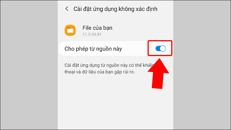 Lỗi ứng dụng chưa được cài đặt File APK