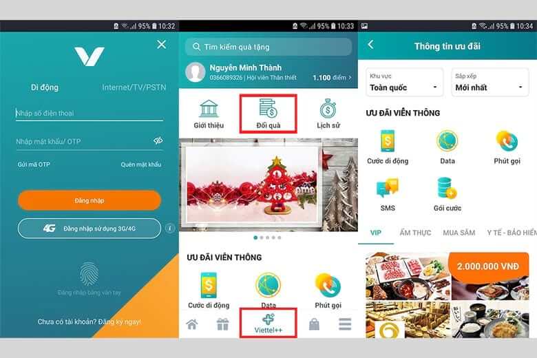 Cách đổi điểm Viettel++ trên My Viettel 3