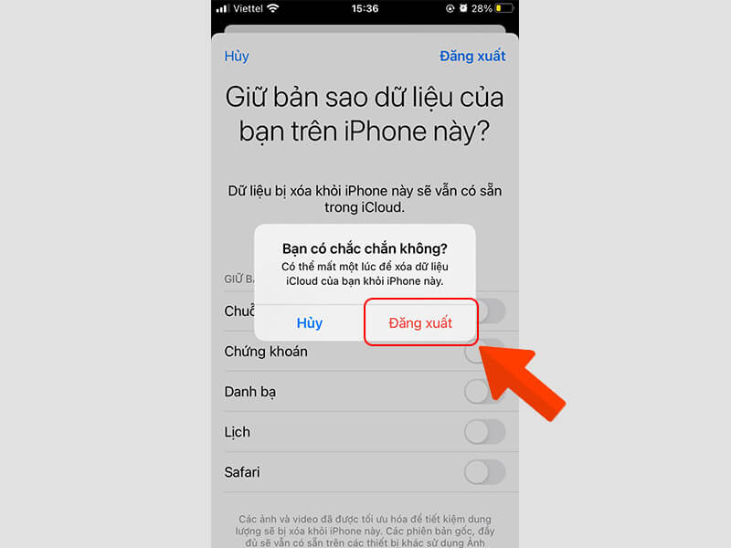 cách đăng xuất icloud khi bị mất điện thoại