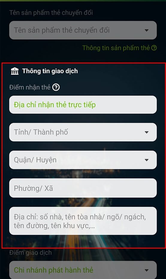 Cách đổi thẻ từ sang thẻ chip Vietcombank online