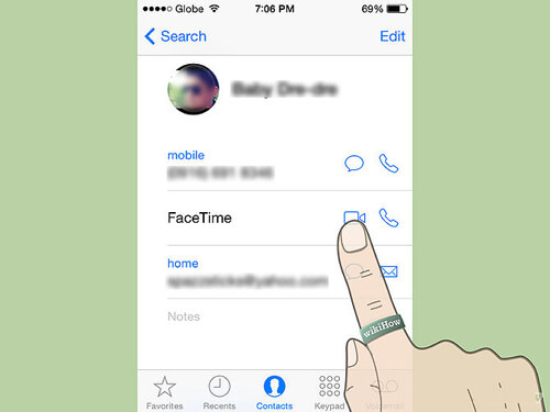 Cách sử dungj Facetime - Bước 2