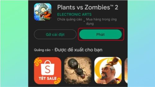 cách tải plants vs zombies 2 trên điện thoại