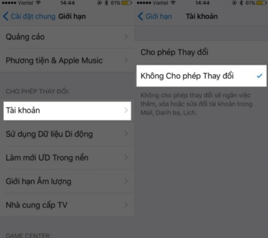 Sửa lỗi iPhone không đăng xuất được iCloud đó bị giới hạn - Bước 4