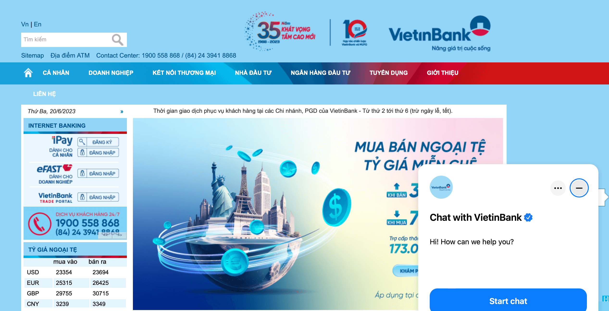 Vay thấu chi online Vietinbank - Bước 1