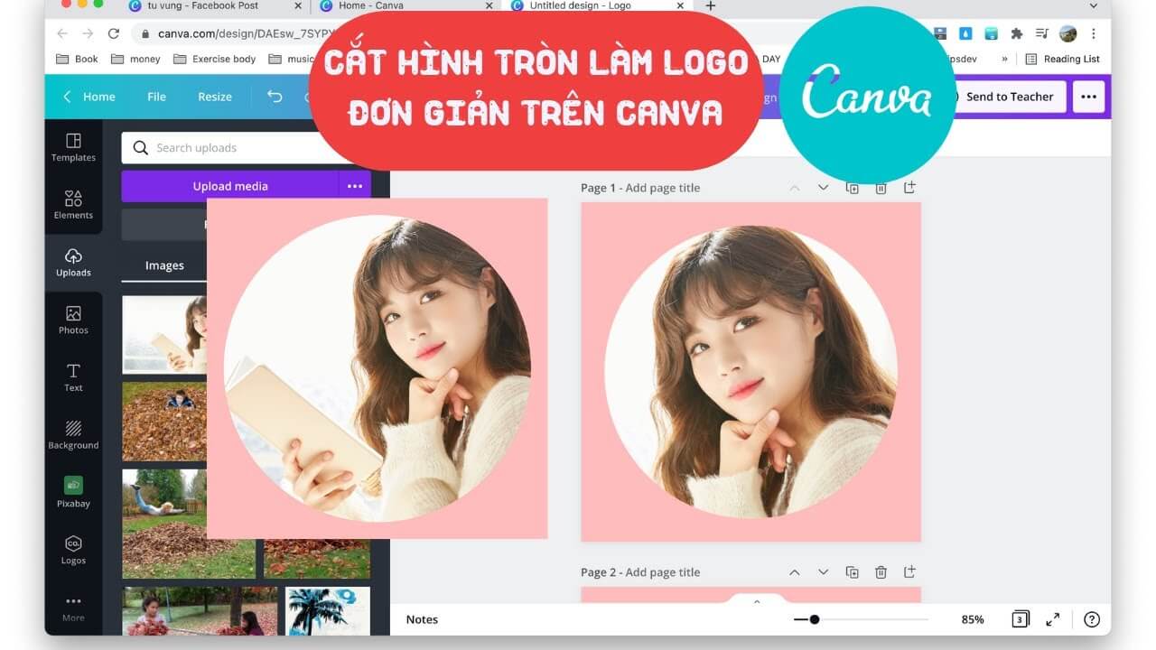 Cách bo góc ảnh trong Canva