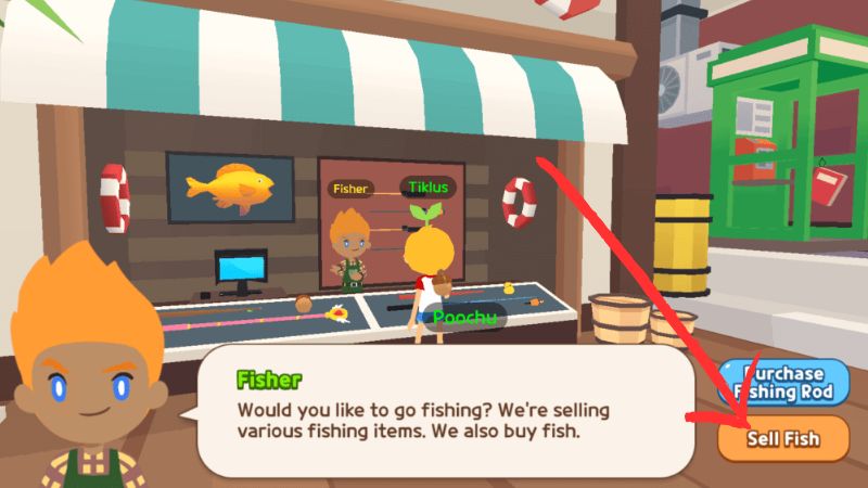 Cách bán cá trong Play Together