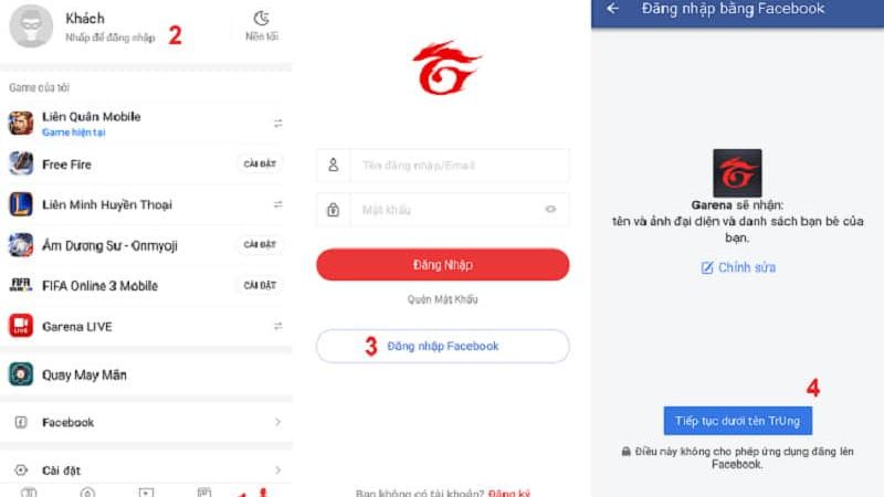 Cách chuyển tài khoản Facebook qua Garena Liên Quân