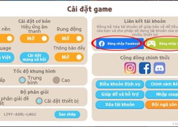 Cách liên kết tài khoản Play Together VNG với Google, Facebook, phiên bản quốc tế 2024