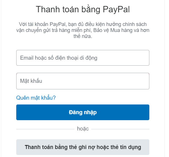 Cách thanh toán Paypal bằng tài khoản ngân hàng
