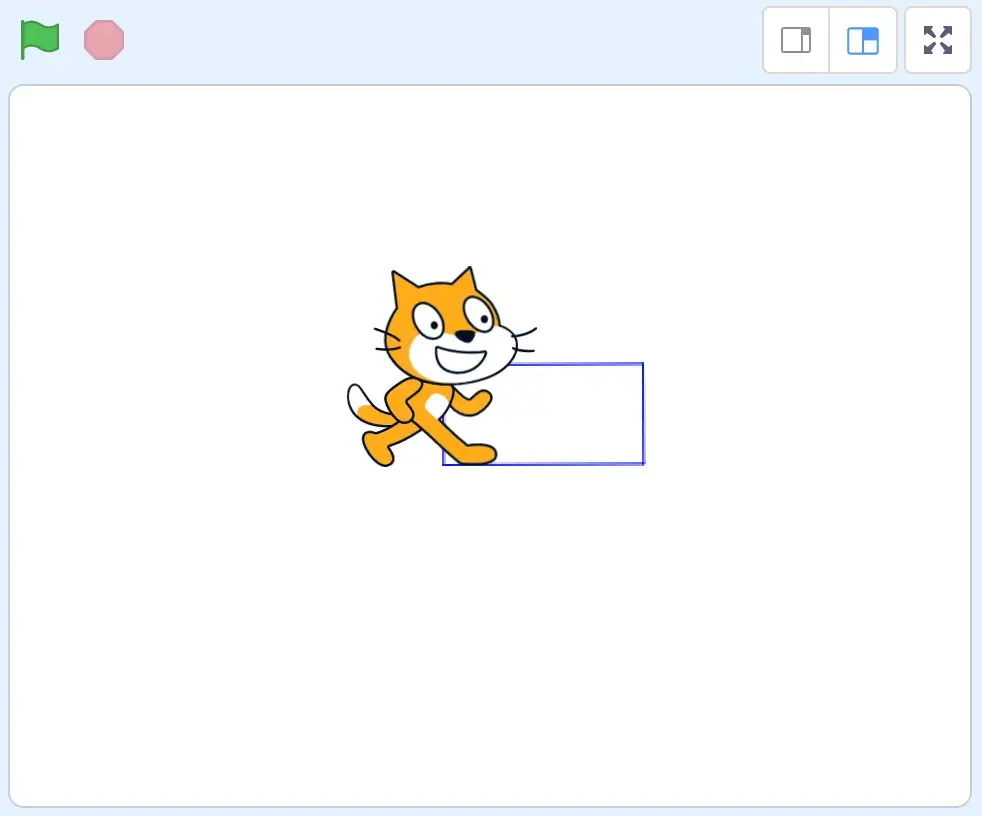 Cách vẽ hình chữ nhật trong Scratch - Bước 6