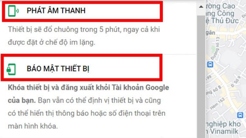 tìm điện thoại samsung bị mất bằng gmail