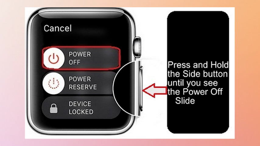 Cách bật nguồn Apple Watch khi bị treo