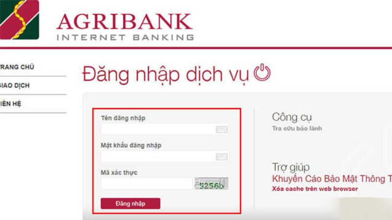 Cách đăng nhập Internet Banking Agribank