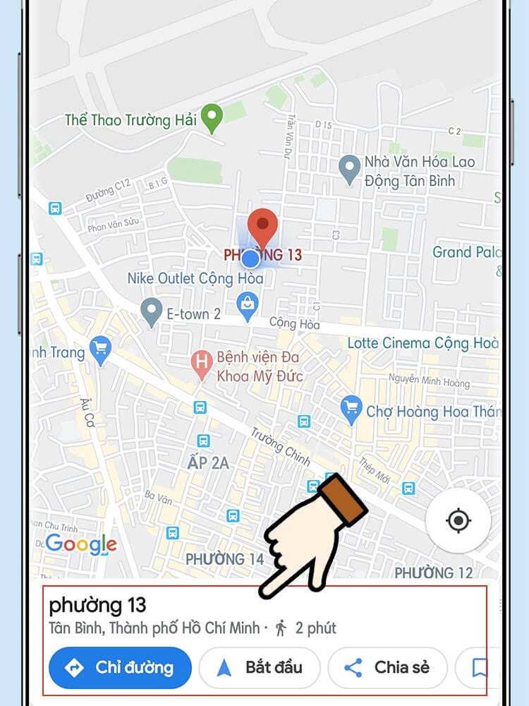 Cách đo khoảng cách trên Google Map điện thoại Android