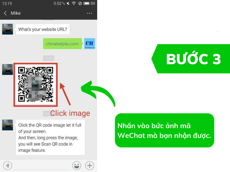 Cách quét mã WeChat cho người khác