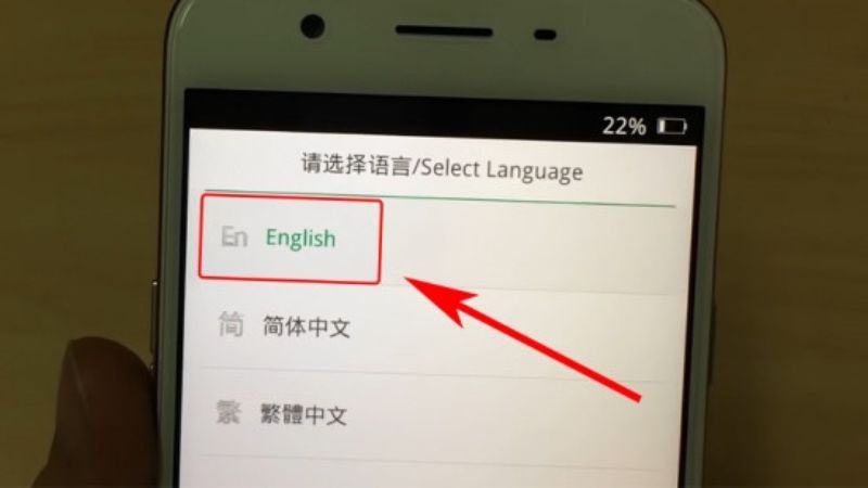 Cách thoát khỏi Select Language Oppo