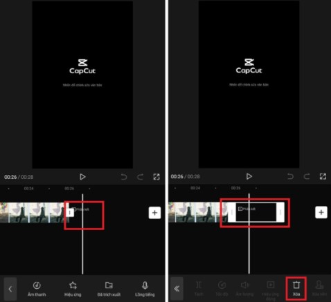 cách xóa chữ trên video trên điện thoại bằng capcut