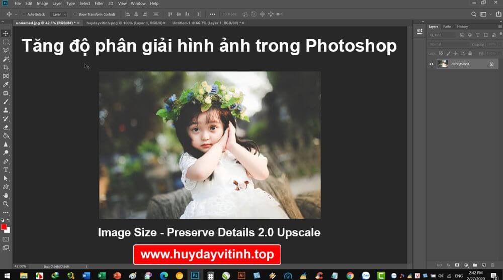 Sử dụng công cụ Preserve Details để thu nhỏ ảnh không bị vỡ