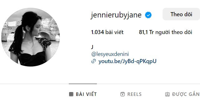Instagram của jennie