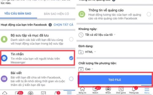 khôi phục tin nhắn facebook đã bị xóa hoàn toàn nhanh nhất