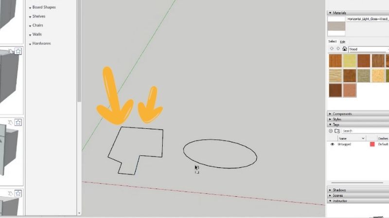Line thành polyline trong Sketchup