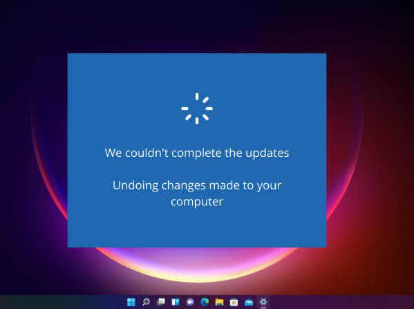 undoing changes made to your computer không mở được máy